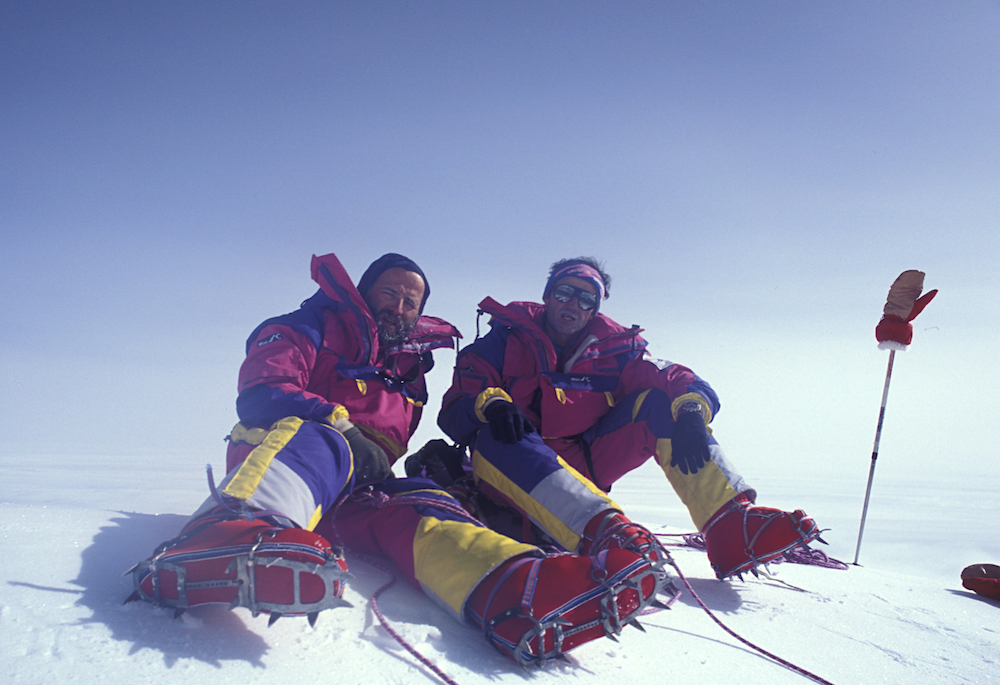 Jean Pierre Frachon et Jean Luc Rigaux au sommet du Mont Vinson en Janvier 1991