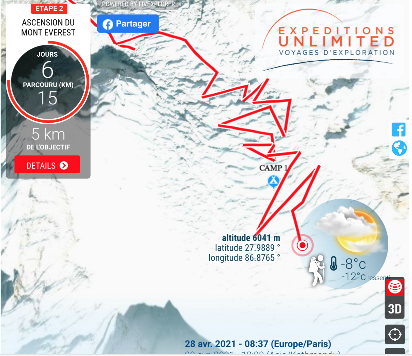 Expedition à l'Everest - Traversée de l'Icefall