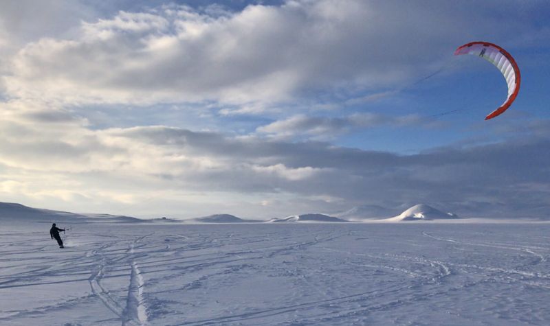Snowkite en Norvège