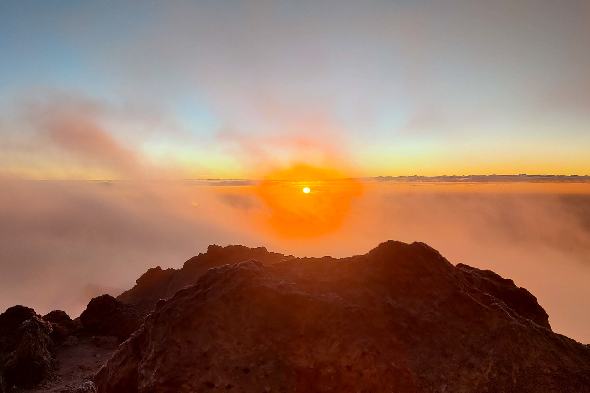 Coucher de soleil sur le mont Mawenzi