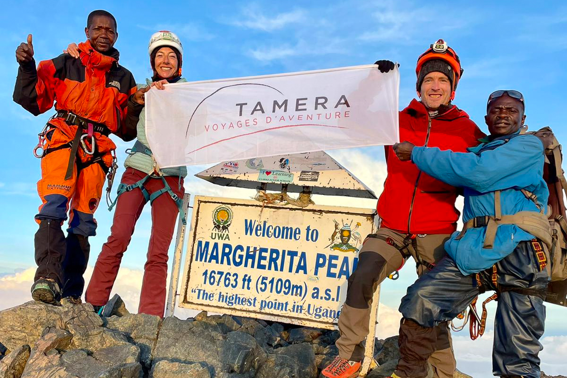 Au sommet du Peak Margherita au mont Stanley en Ouganda