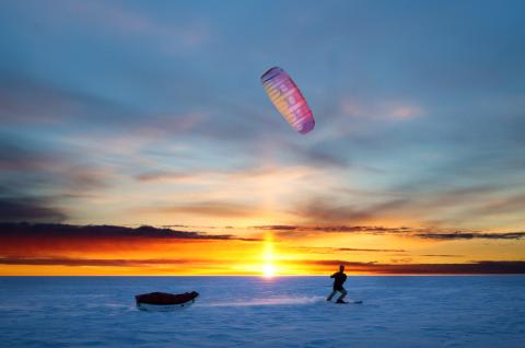 Lever du jour et snowkite en Norvège Voyage et lever du jour en snowkite à Hardangervidda