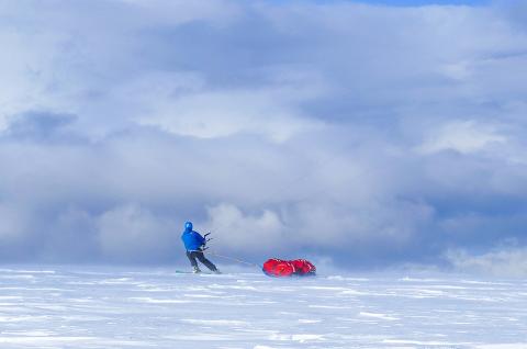 Snowkite avec pulka en Norvège Voyage d'aventure avec pulka en Norvège