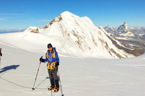 Ascension du mont Rose dans les Alpes