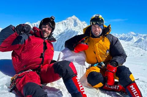 Clément et au sommet de l'Ama Dablam