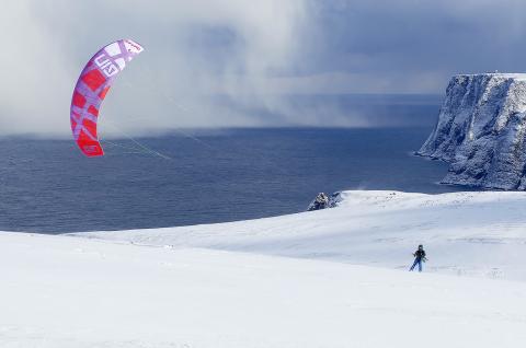 Expédition en snowkite en Norvège