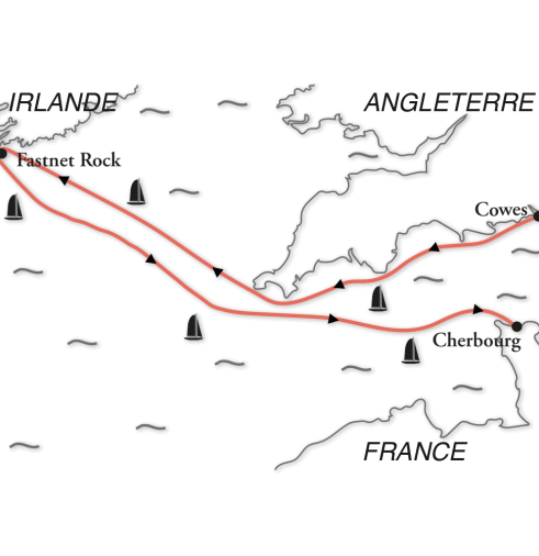 Carte participez à la mythique course à la voile de la Rolex Fasnet