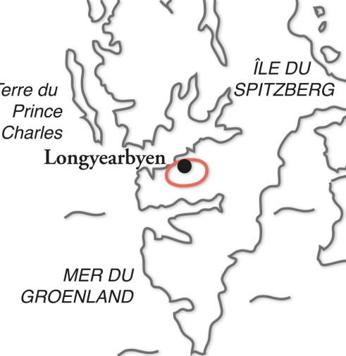 Carte expédition polaire hivernale au Spitzberg