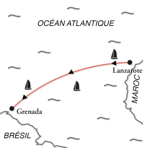 Carte participez à la RORC Transatlantic Race