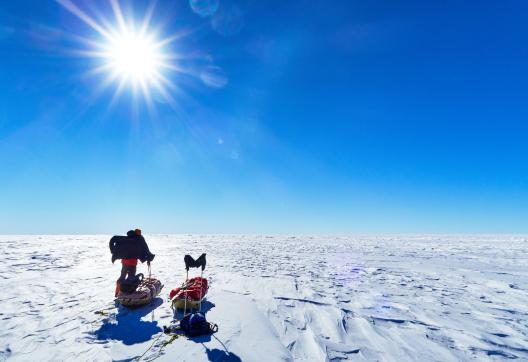 Expédition au pôle Sud en ski pulka