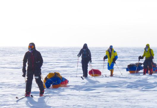 Expédition au pôle Sud en ski pulka