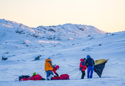 Expédition en pulka à l'Artic Circle Trail