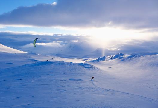 Snowkite à Hardangervidda