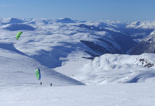 Snowkite à Hardangervidda