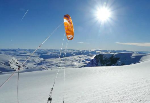Expédition en voile de kite en Norvège