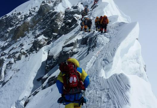 Ascension de l'Everest sud et montée au sommet