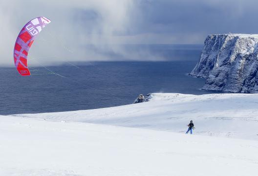 Expédition en snowkite en Norvège