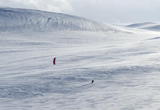 Expédition en snowkite en Norvège