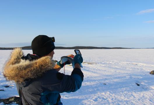 Expédition polaire sur le lac Inari en Finlande