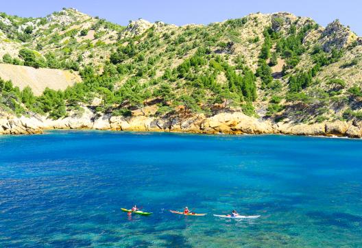 Voyage et manoeuvres en Kayak à Marseille