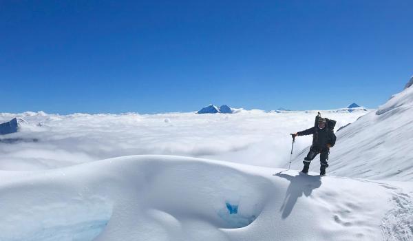 On Manaslu's slopes between Camp 2 and Camp 3