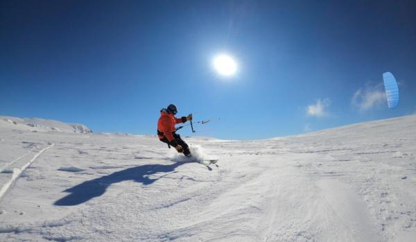 Snowkite au col du Lautaret
