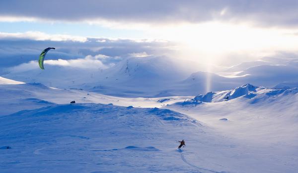 Snowkite à Hardangervidda