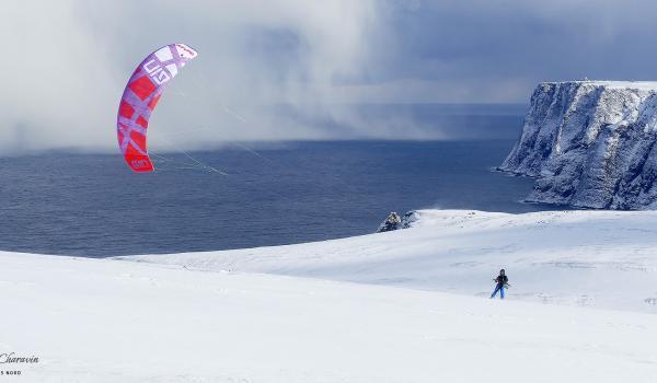 Expédition en snowkite en Norvège