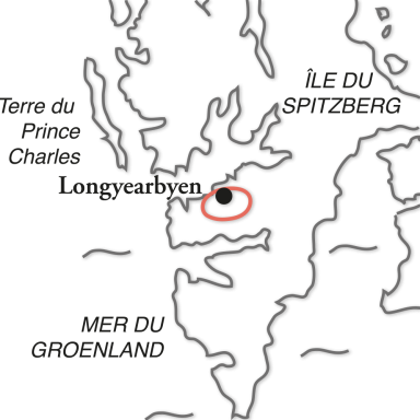 Carte expédition polaire hivernale au Spitzberg
