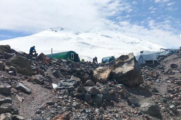 Expédition au camp de base de l'Elbrouz