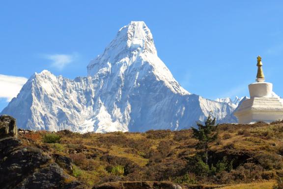 Expédition avec vue sur l'Ama Dablam