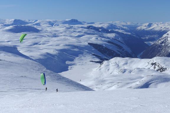 Snowkite à Hardangervidda