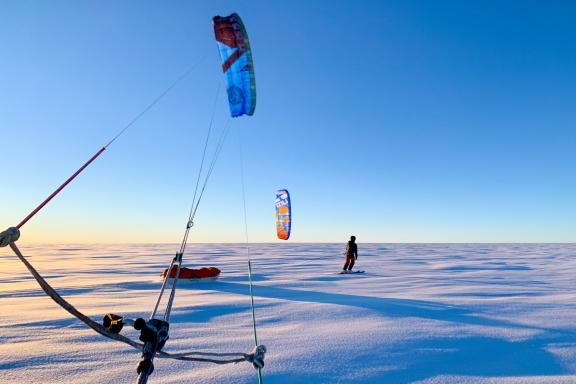 Expédition en snowkite au Groenland