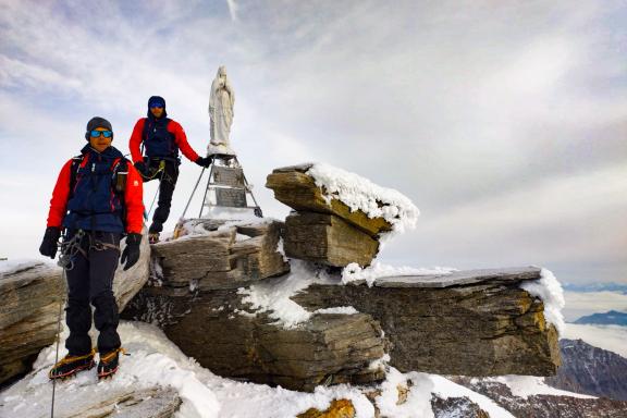 Voyage lors de l'ascension du Grand Paradis