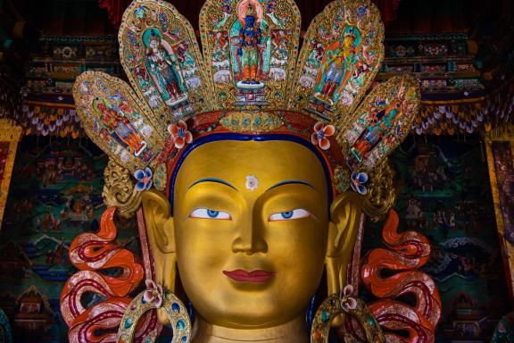 Monastère de Tiksey au Ladakh en Himalaya en Inde