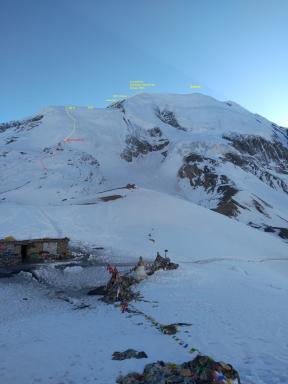Ascension du Thorong peak sur le tour des Annapurnas