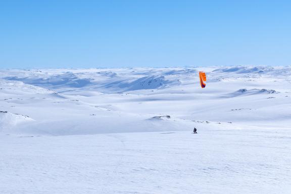 Pratique du snowkite en Norvège Expédition en kite en Norvège