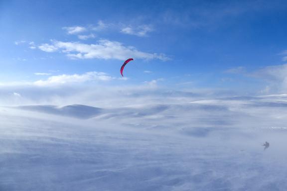Expédition en snowkite en Norvège