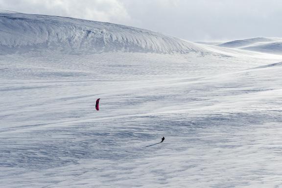 Expédition en snowkite en Norvège