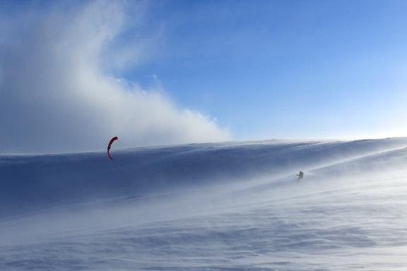 Expédition en snowkite en Norvège