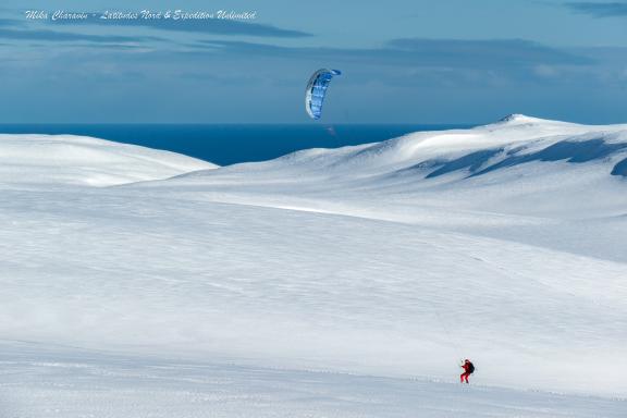 Expédition en snowkite en Norvège