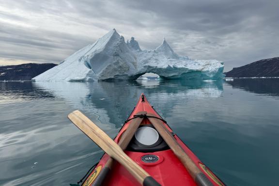 Iceberg au Groenland vu depuis le Kayak